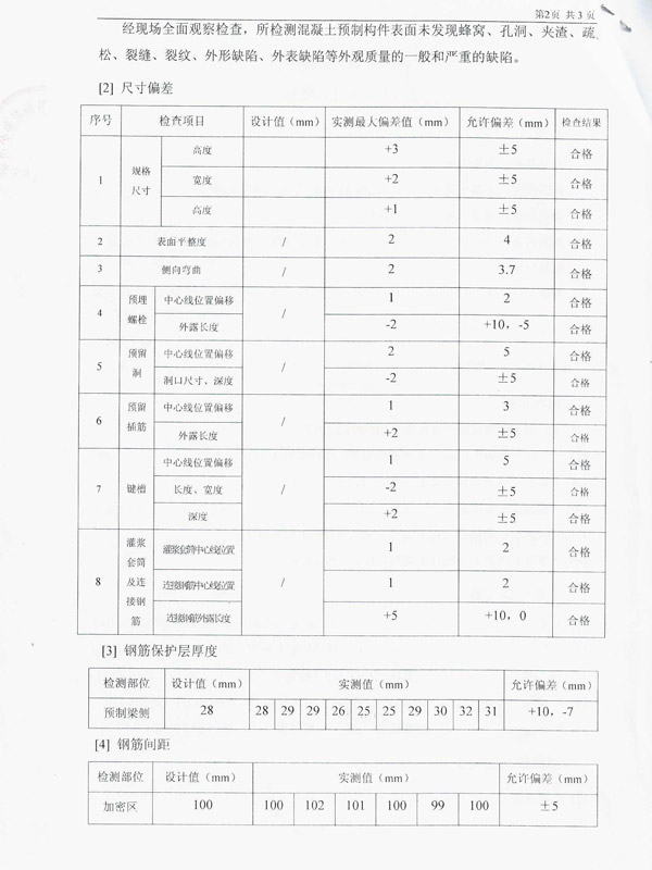 構(gòu)件型式檢驗報告